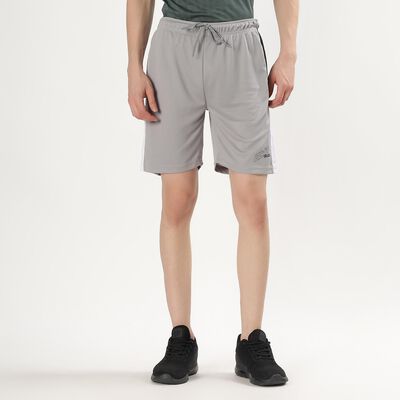 Men's Light Grey Regular Fit Active Bermuda Shorts
