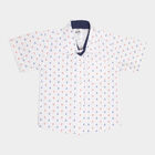 Infants Cotton Printed Shirt, White, small image number null