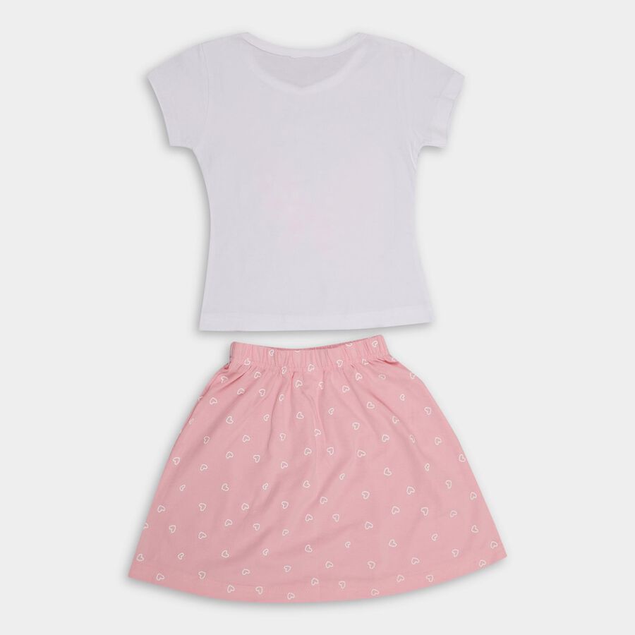 Girls' Top Skirt , ऑफ व्हाइट, large image number null
