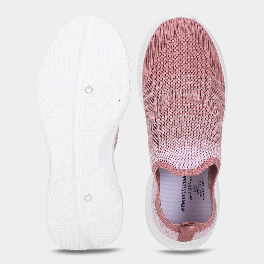 Women's Pink Slip-On Sneakers, गुलाबी, large
