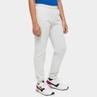 Boys' Ecru Melange Cotton Blend Elastic Waist Pyjama, Ecru Melange, small