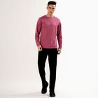 Men's Muted Pink Crew Neck Casual T-Shirt, Light Pink, small image number null