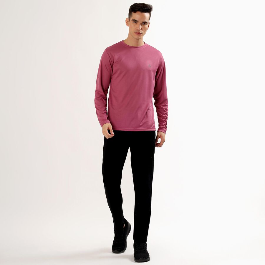 Men's Muted Pink Crew Neck Casual T-Shirt, Light Pink, large image number null