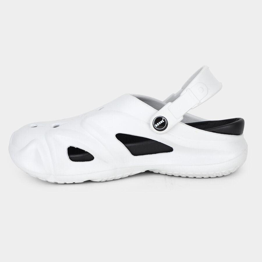 Men's Grey Slip-On Clogs, Grey, large