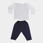 Infants Cotton Solid Night Suit, White, small image number null