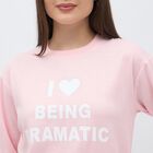 Women's Light Pink Crew Neck Casual Sweatshirt, हल्का गुलाबी, small image number null