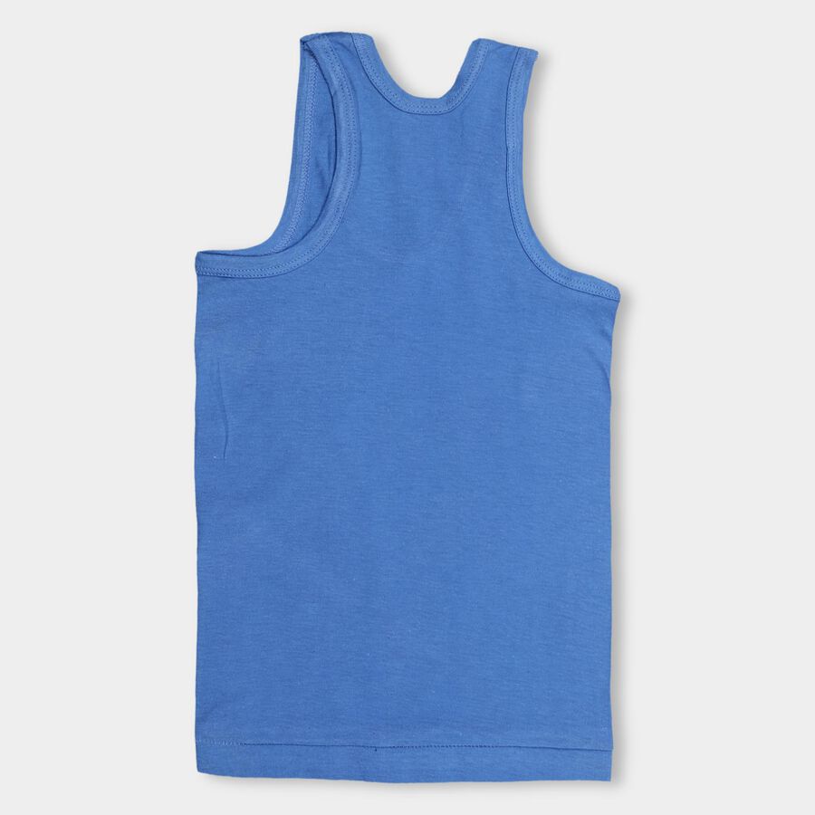 Boys' 100% Cotton Basic Vest , Light Blue, large image number null