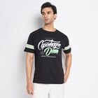 Men's 100% Cotton Round Neck Half Sleeves T-Shirt, Black, small image number null