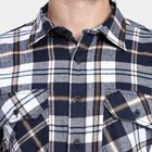 Men's 100% Cotton Casual Shirt, Dark Blue, small image number null