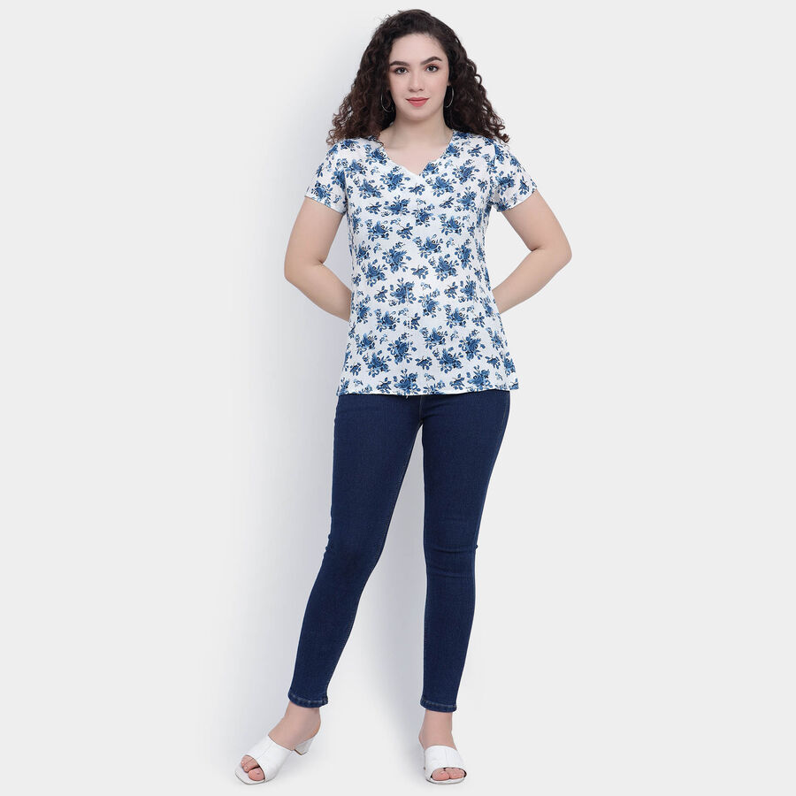 All Over Print Kurti, Mid Blue, large image number null