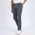 Men's Slim Fit Casual Trousers , गहरा ग्रे, small image number null