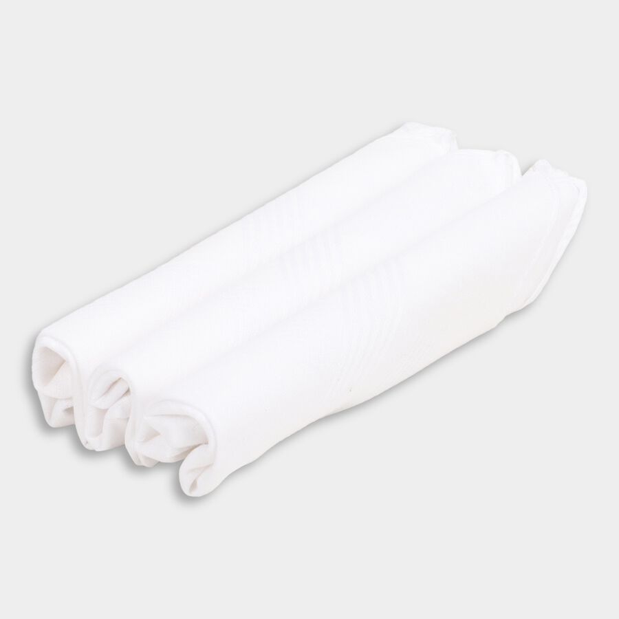 Men's Cotton Hanky, White, large