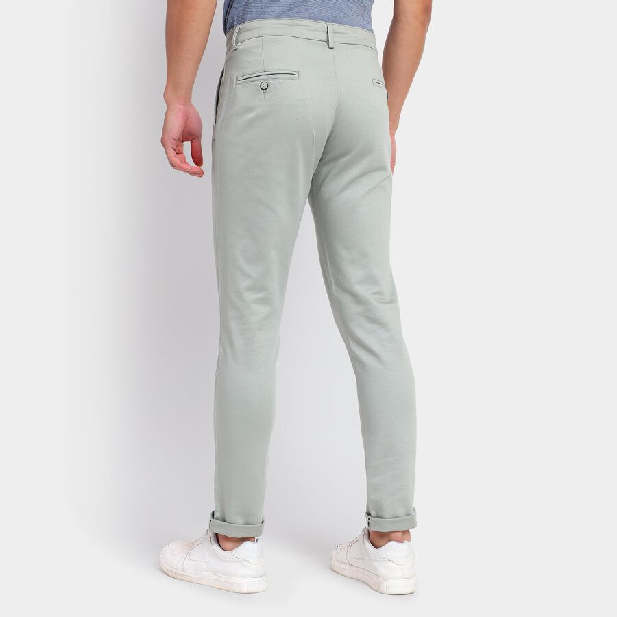 Men's Slim Fit Casual Trousers , हल्का हरा, large image number null