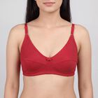 Women's Maroon Cotton Wire-Free Everyday Bra, Maroon, small