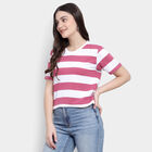 Round Neck T-Shirt, बैंगनी, small image number null