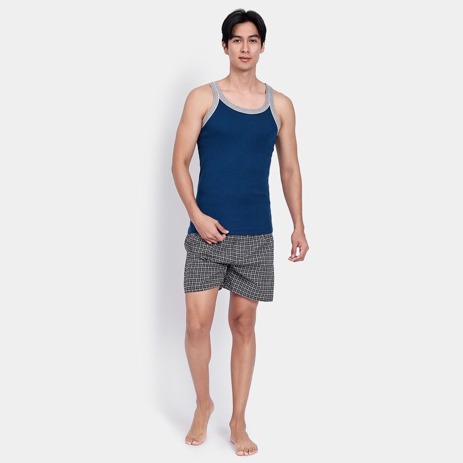 Men's 100% Cotton Gym T-Shirt, Teal Blue, large