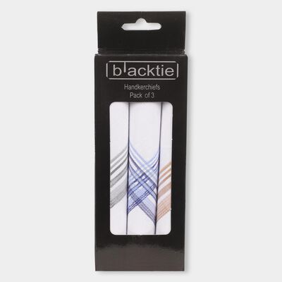 Men's White Cotton Handkerchief Pack of 3