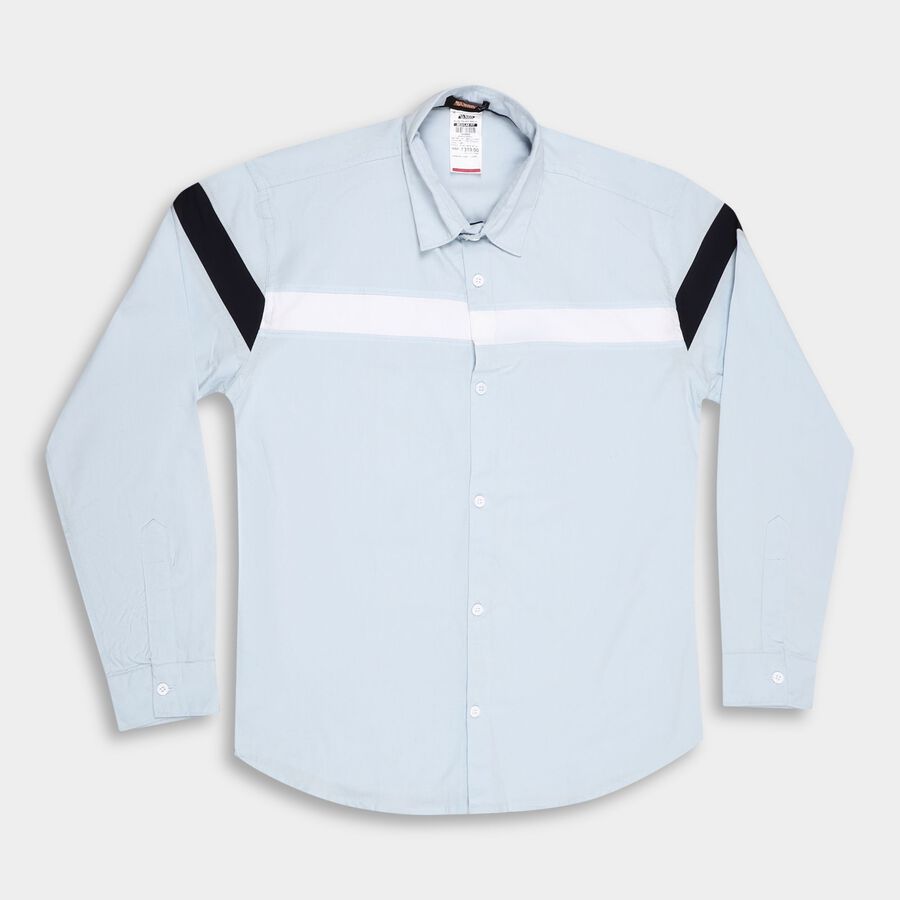 Boy's 100% Cotton Casual Shirt, हल्का नीला, large image number null