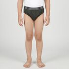 Boys' Olive Green Regular Fit Solid Briefs, ओलिव, small