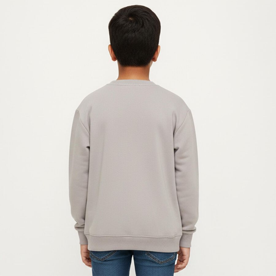 Boys' Sweatshirt, हल्का ग्रे, large image number null