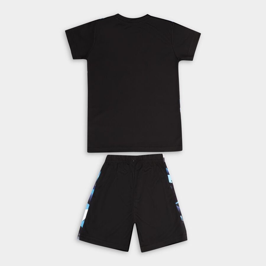 Boys' Knit Baba Suit, काला, large image number null