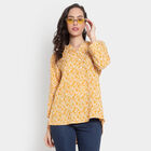 Printed 3/4Th Sleeves Straight Kurta, Mustard, small image number null