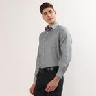 Men's Dark Grey Spread Collar Formal Shirt, Dark Grey, small