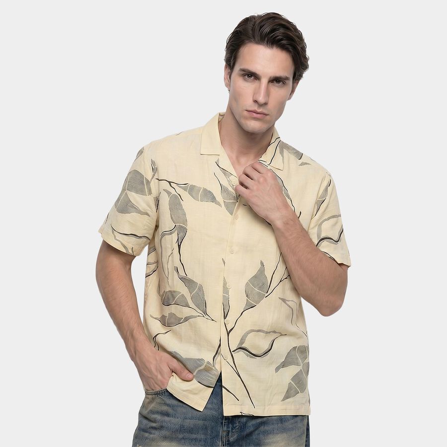 Men's Casual Shirt, Off White, large
