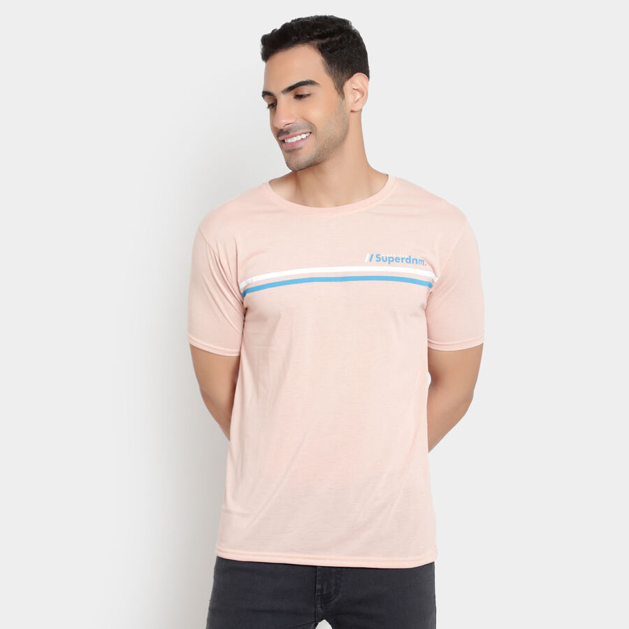 Round Neck T-Shirt, Peach, large image number null