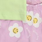 Infant Light Pastel Green Cotton Sleeveless Casual Shorts Set, Light Green, small