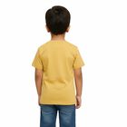 Boys Mustard Yellow Cotton Round Neck Casual T-Shirt, पीला, small image number null