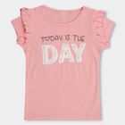 Girls' 100% Cotton T-Shirt , गुलाबी, small image number null