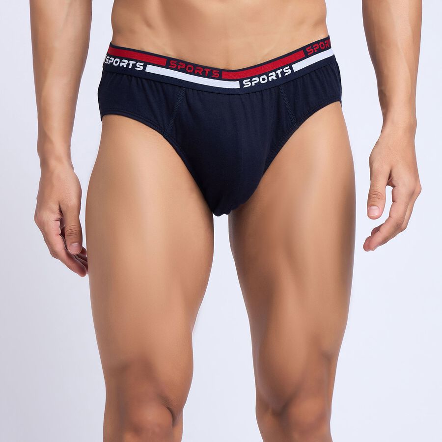 Men's 100% Cotton Briefs, Dark Grey, large image number null