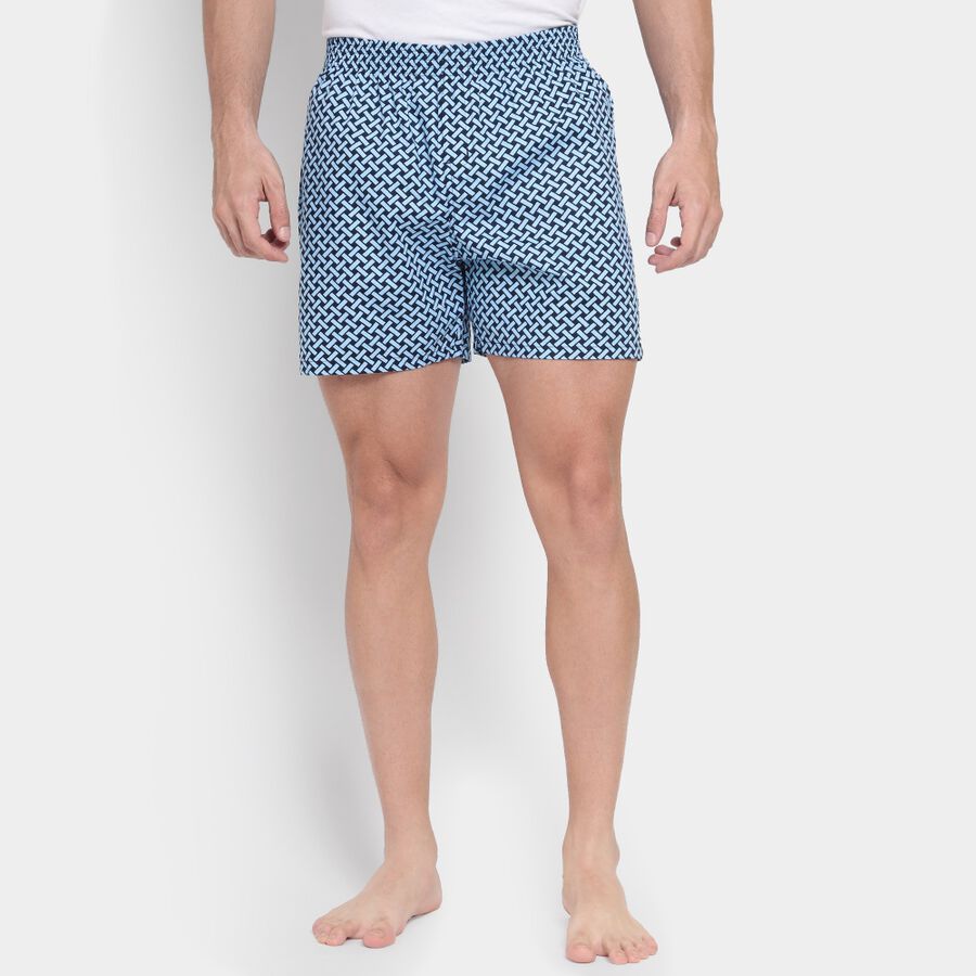 Men's 100% Cotton Boxers, नेवी ब्लू, large