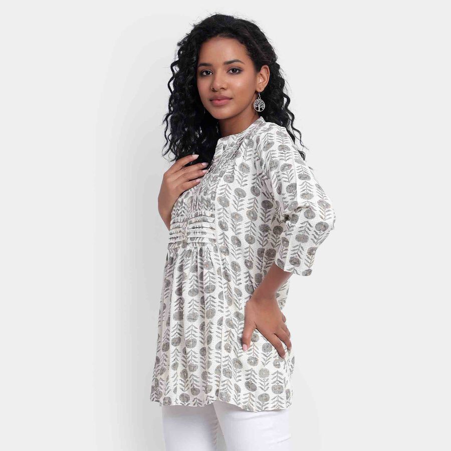 Printed Kurta, Light Grey, large image number null