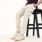 Men's Beige Slim Fit Cargo Pants, Silver, small