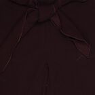 Girls' Wine Regular Fit Heart Printed Pyjama, वाइन, small