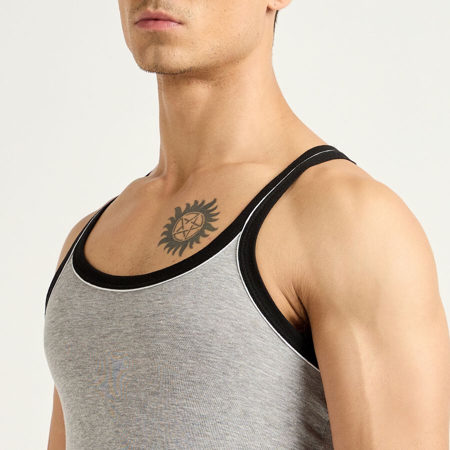 Men's Gym T-Shirt, Melange Light Grey, large image number null