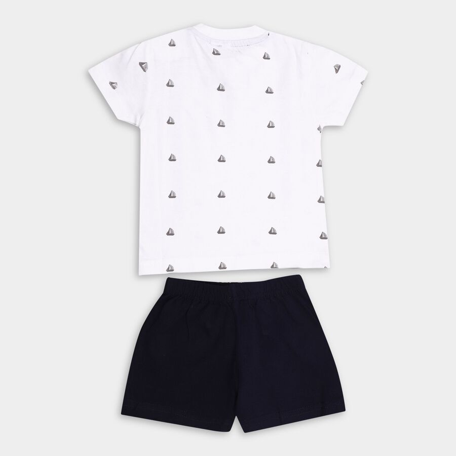 Infant Boys' 100% Cotton Baba Suit, Navy Blue, large image number null