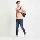 Printed Round Neck T-Shirt, Peach, small image number null