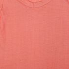 Boys Coral Cotton Round Neck Vest, मूँगा (कोरल), small