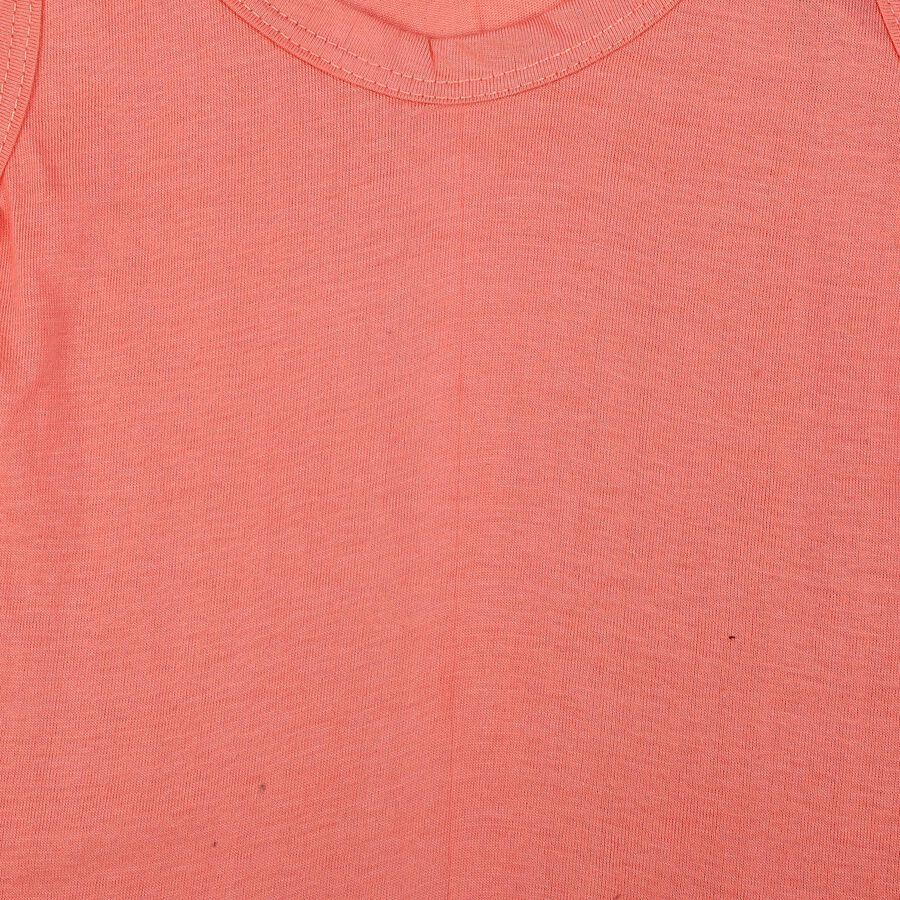 Boys Coral Cotton Round Neck Vest, मूँगा (कोरल), large