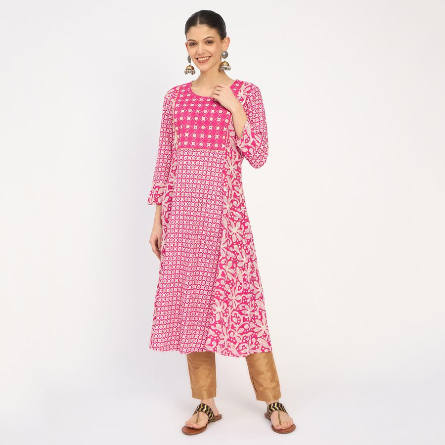 Ladies' Kurta , Fuchsia, large