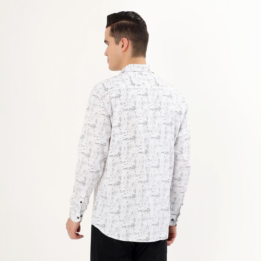Men's 100% Cotton Casual Shirt, White, large image number null