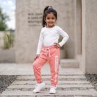 Girls Pink Straight Fit Pyjama, गुलाबी, small