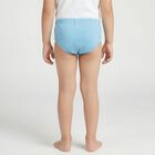 Boys Light Blue Regular Fit Solid Briefs, Light Blue, small