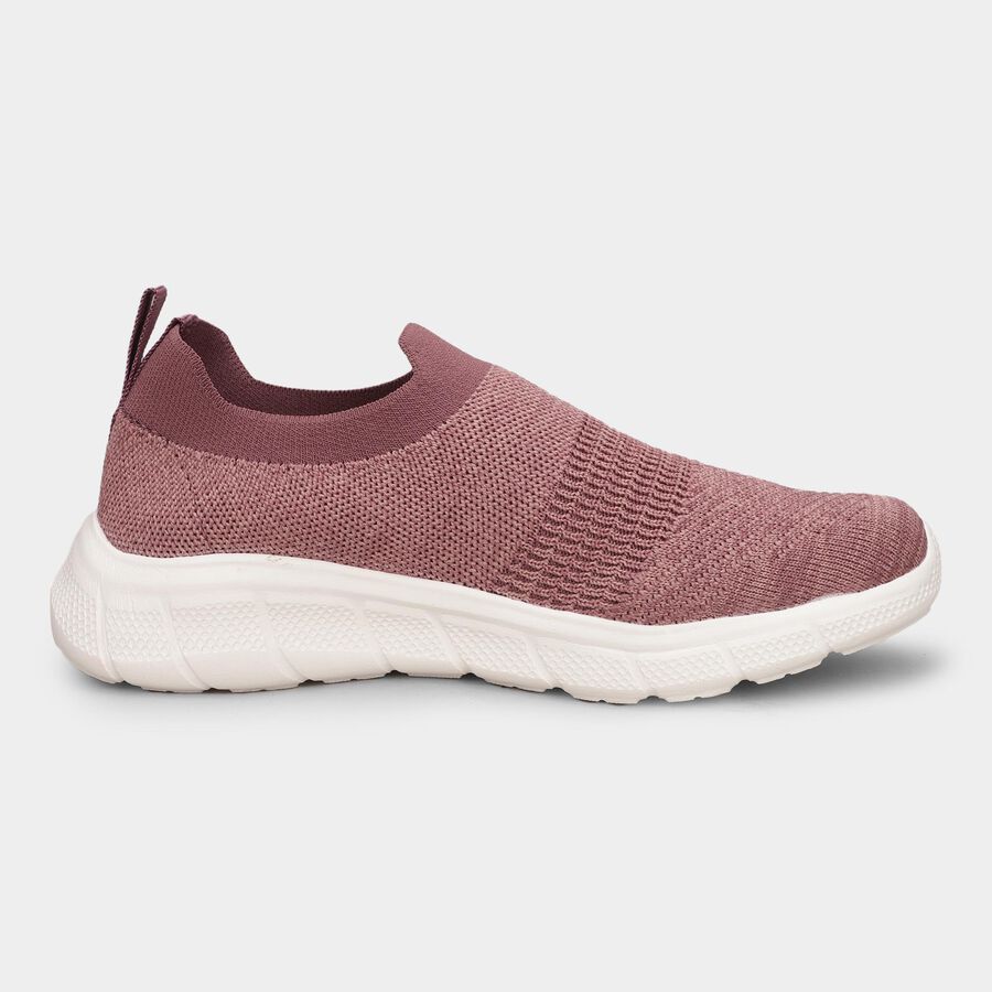 Women's Dusty Rose Pink Slip-On Casual Sneakers, गुलाबी, large