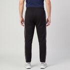 Men's Black Straight Fit Side Stripe Lounge Pyjama, काला, small