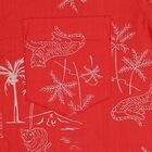 Boys' Bright Cherry Red Cotton Regular Collar Casual Shirt, Red, small image number null