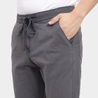 Men's Slim Fit Casual Trousers , Melange Blue, small